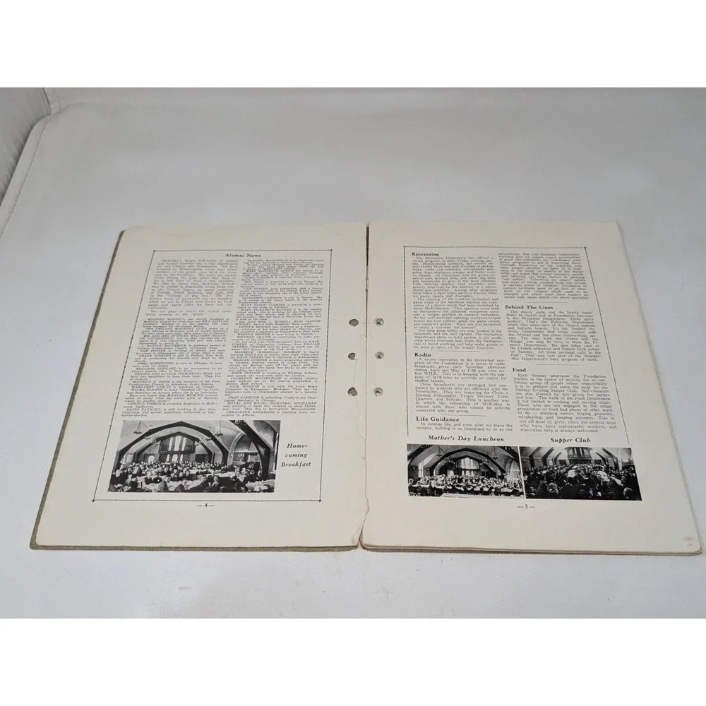 Mckinley Foundation University of Illinois Yearbook Vintage‎ Antique 1938 Church